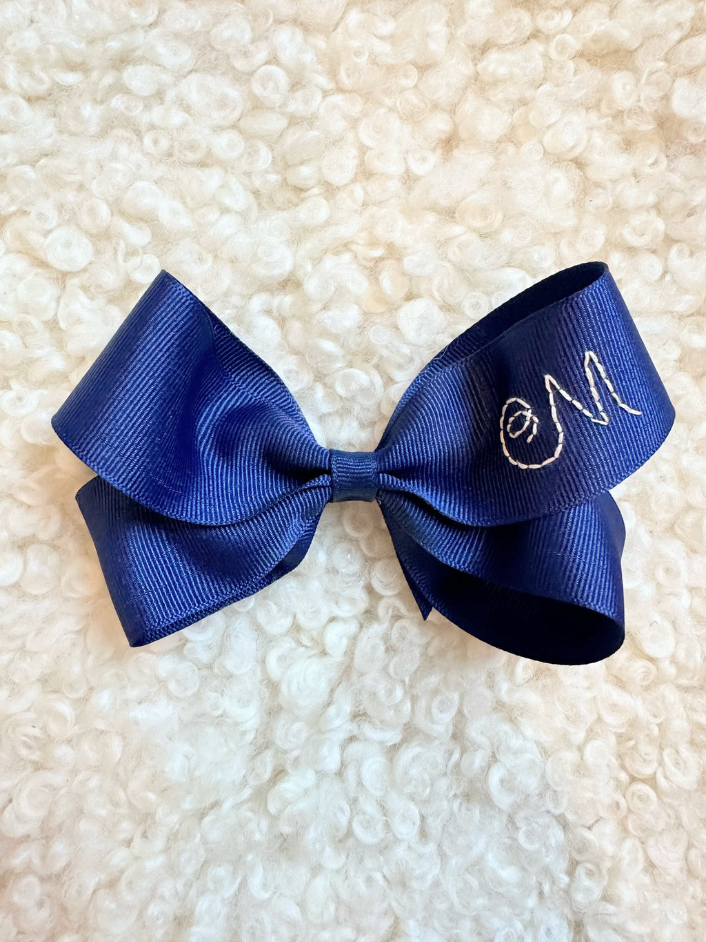 Kids Handmade Hair Bow - Initial