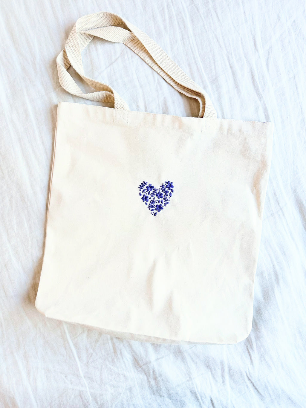 Cotton Tote - Floral Heart
