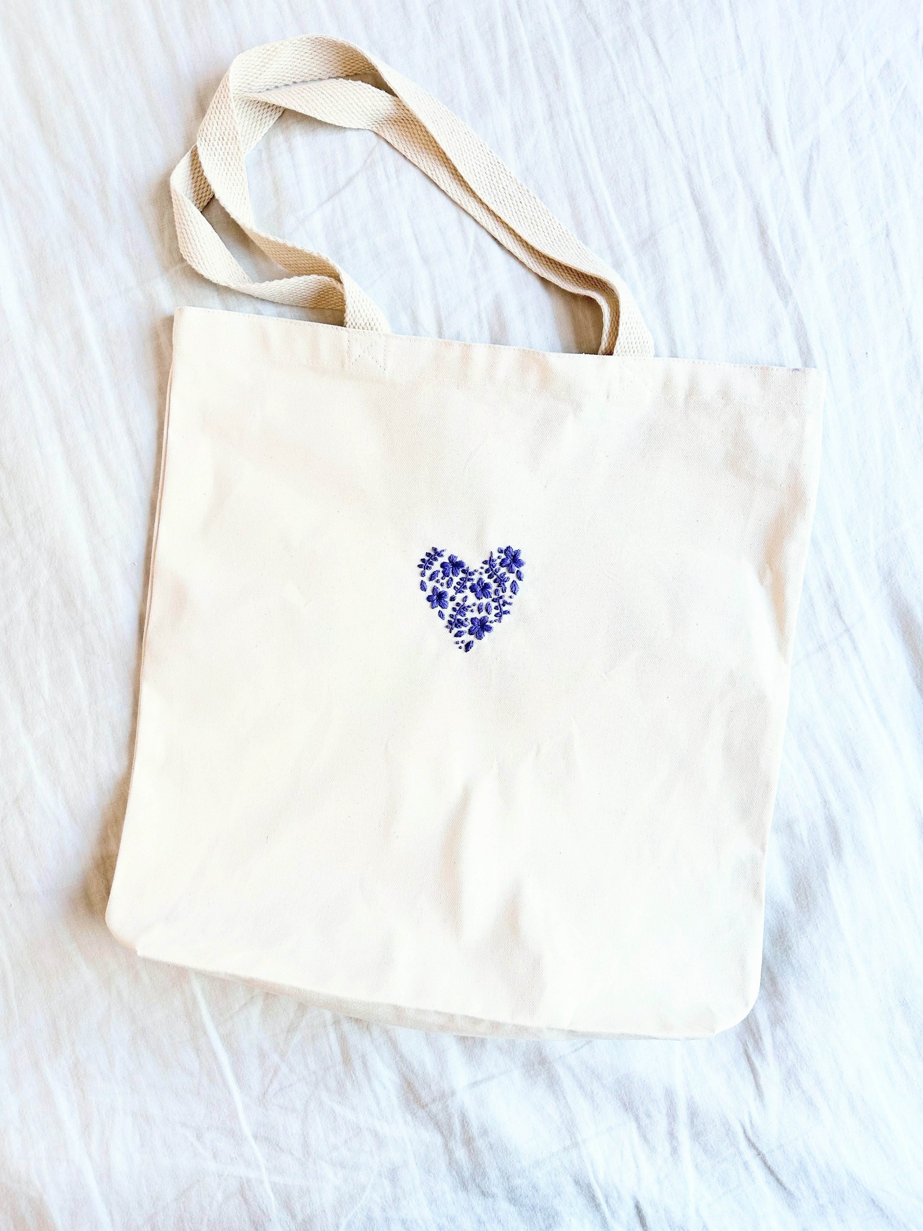 Cotton Tote - Floral Heart