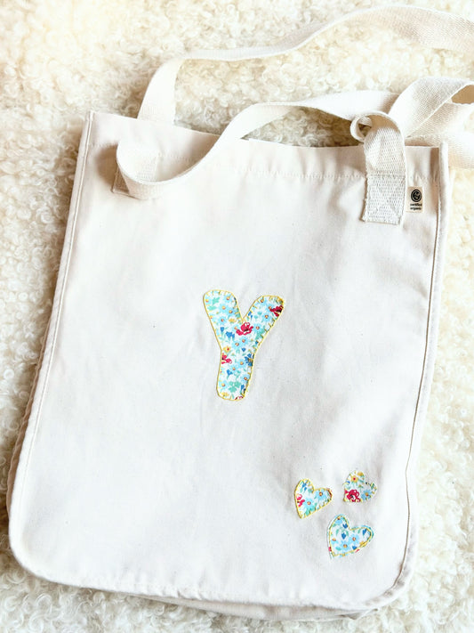 Cotton Tote Organic - Applique Initial