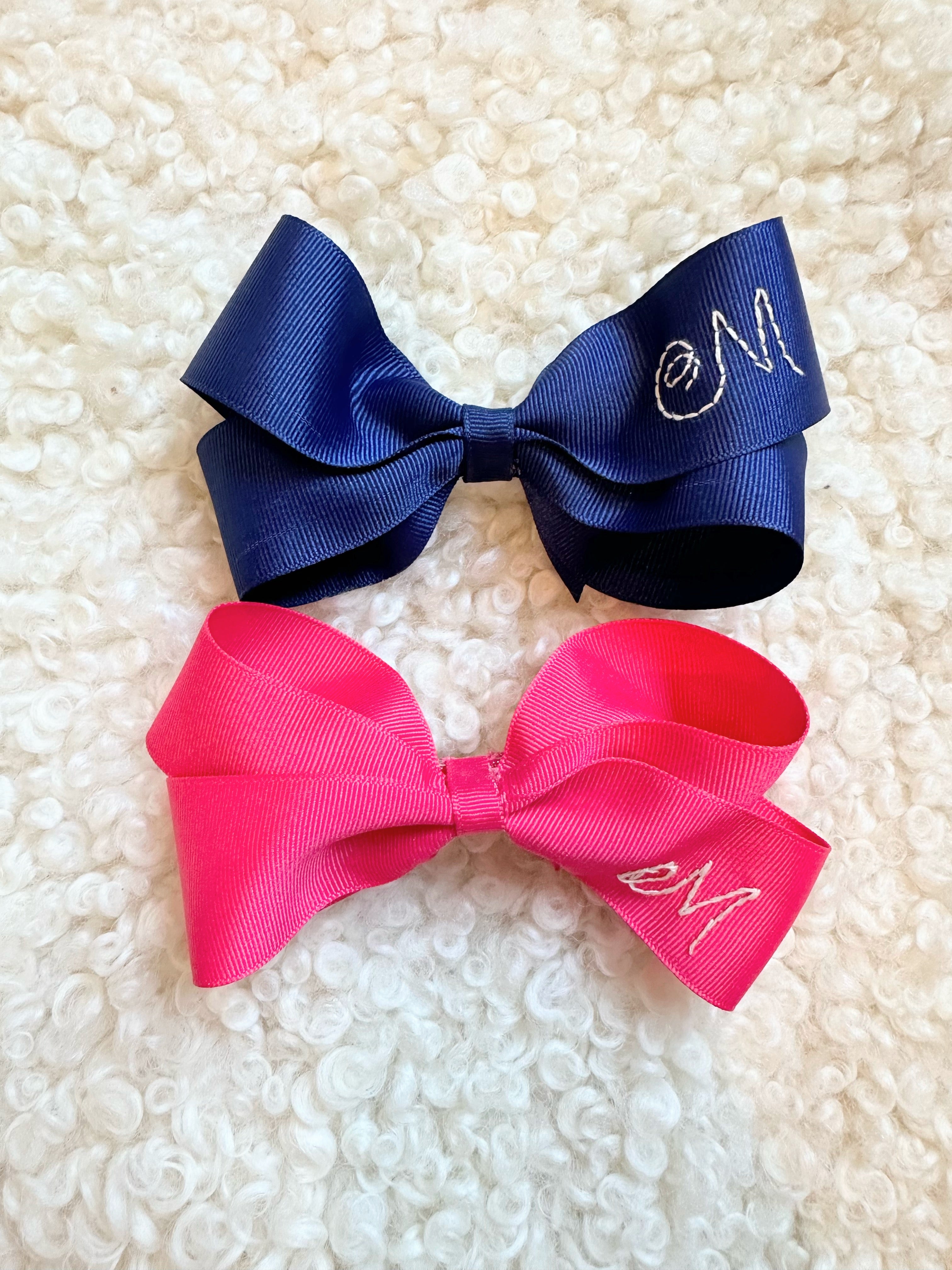 Kids Handmade Hair Bow - Initial