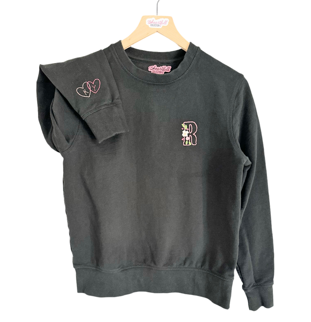 Adult Sweatshirt Organic - Pink Floral