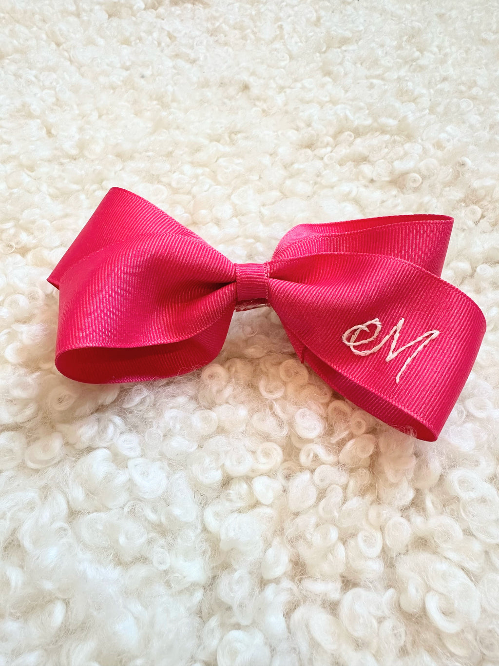 Kids Handmade Hair Bow - Initial