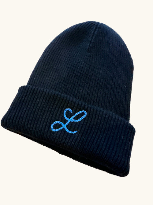 Adult Wool/Cashmere Beanie - Initial