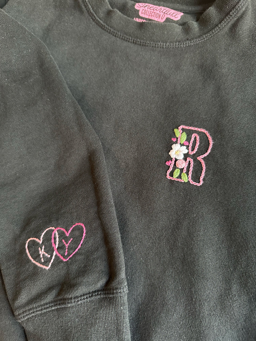 Adult Sweatshirt Organic - Pink Floral