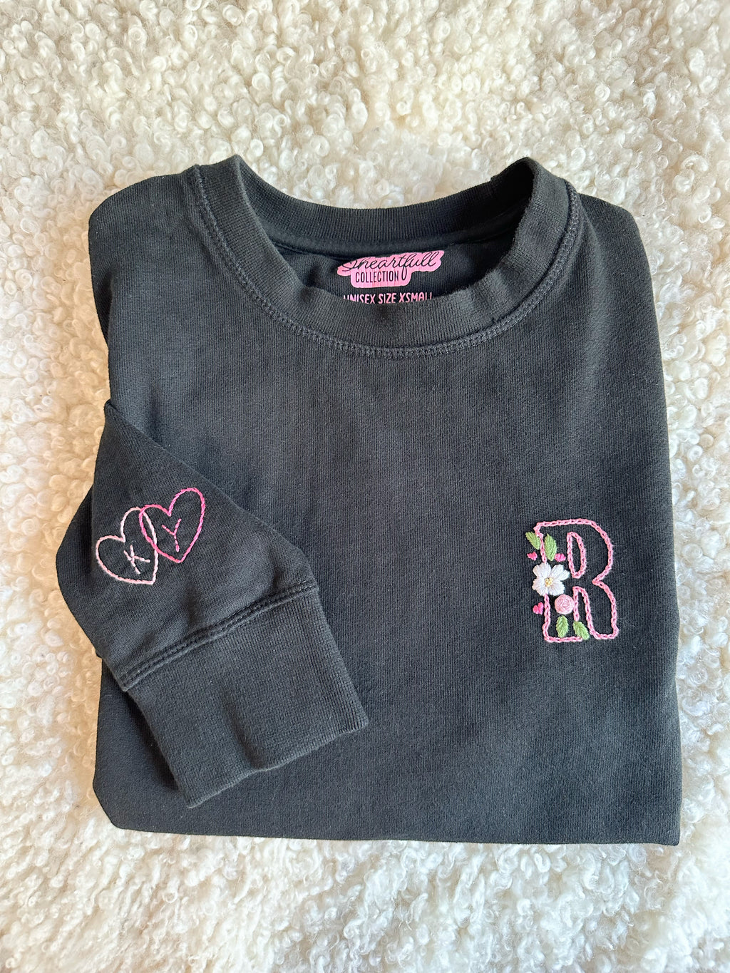 Adult Sweatshirt Organic - Pink Floral