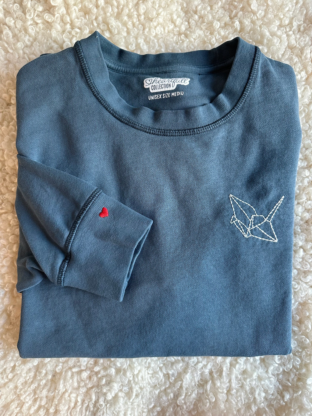 Adult Sweatshirt Organic - Origami Crane