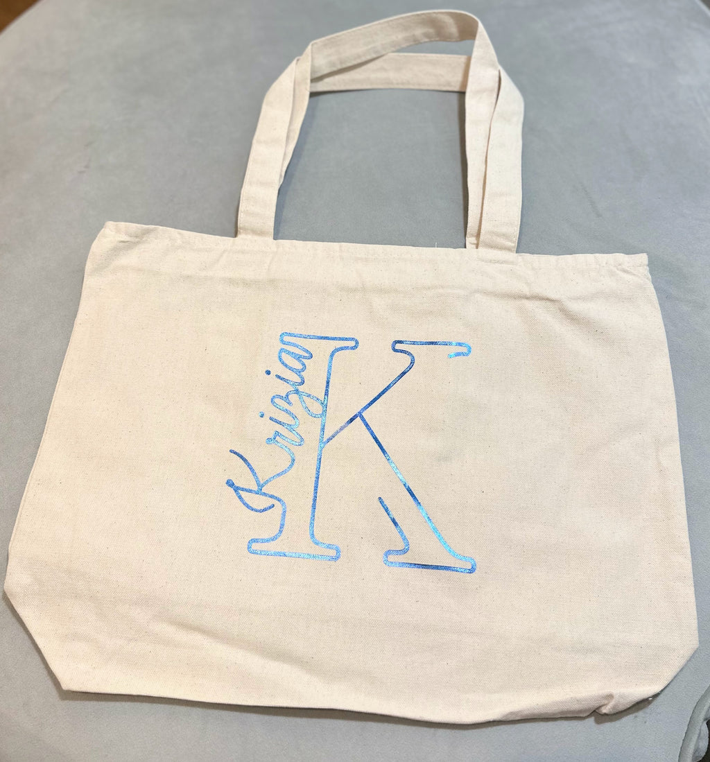 Zippered Tote - Name