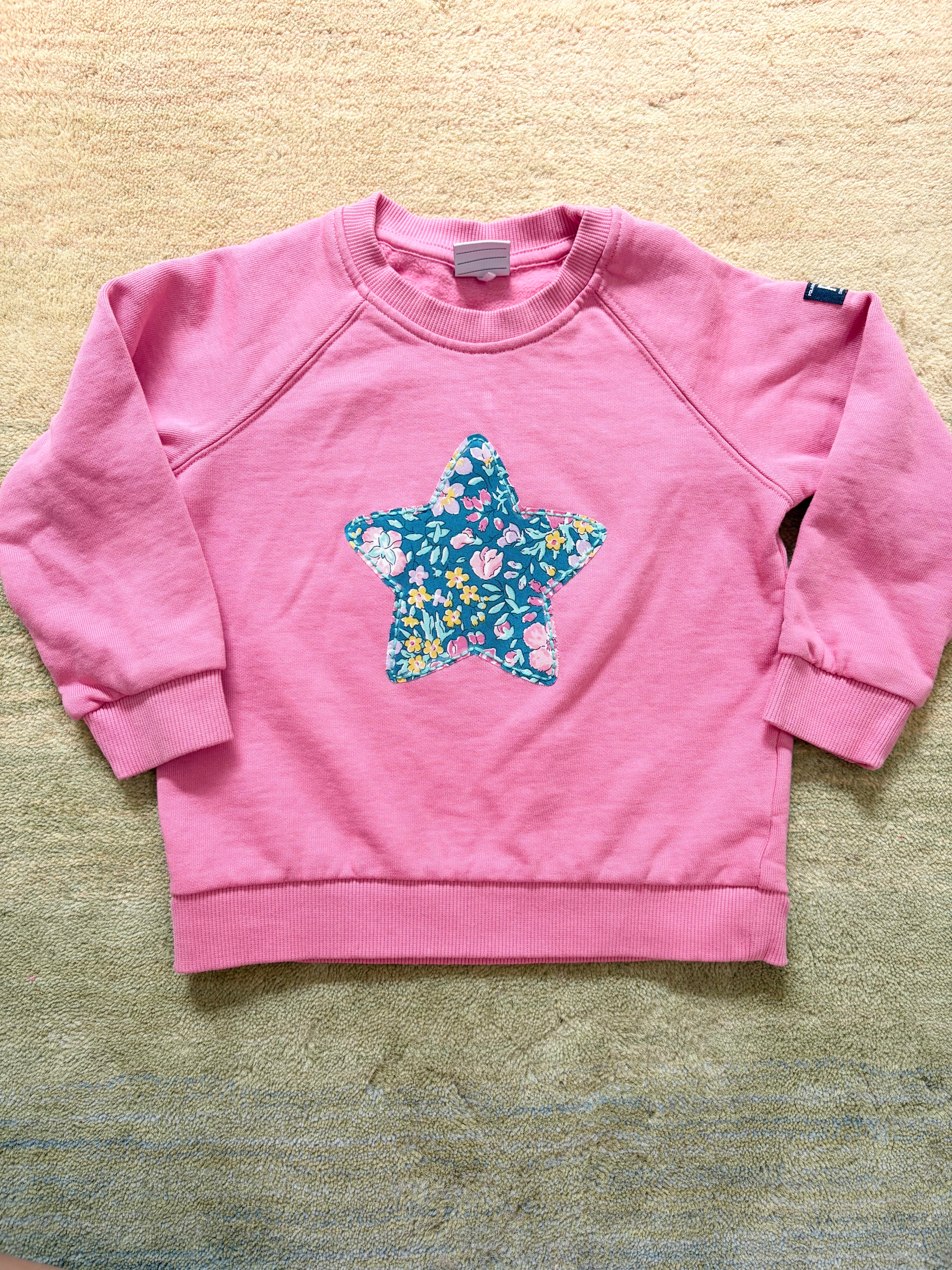 Kids Long Sleeve Organic - Applique Star