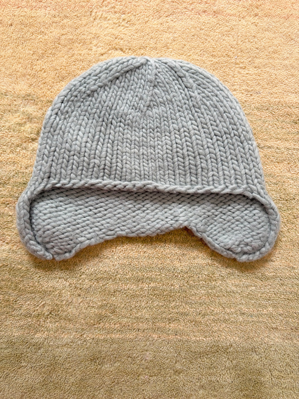 Toddler Hand-knit Wool Hat - Green Upcycled