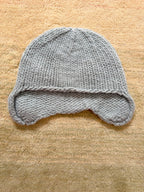 Toddler Hand-knit Wool Hat - Green Upcycled